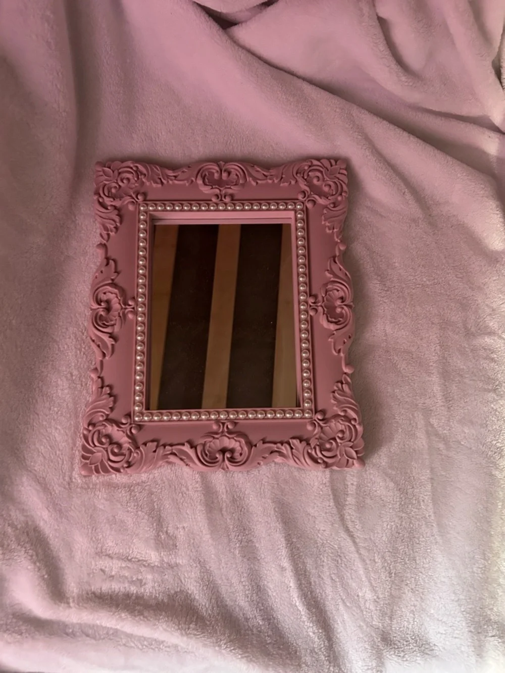 Ornate Pink Decorative Mirror